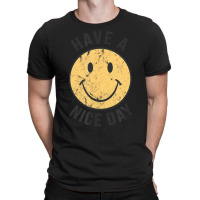 Mens 70's Retro Have A Nice Day Happy Face T-shirt | Artistshot