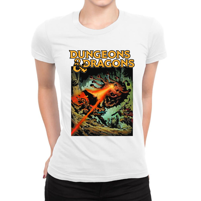 Dungeons & Dragons Strike The Beholder Ladies Fitted T-Shirt by Piscok | Artistshot