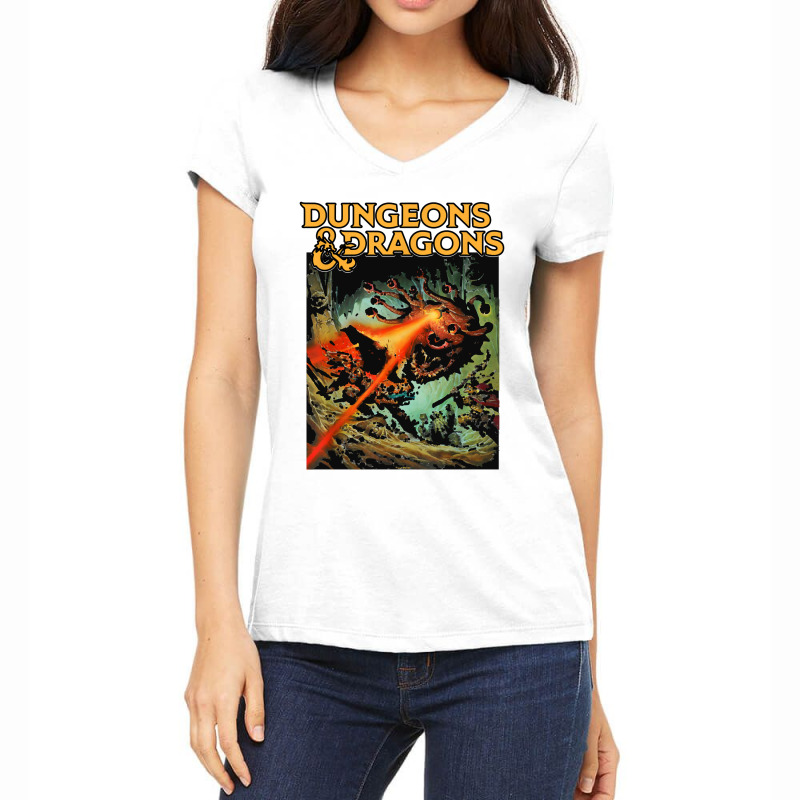 Dungeons & Dragons Strike The Beholder Women's V-Neck T-Shirt by Piscok | Artistshot