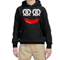 Happy Pretzel And Sausage Face Youth Hoodie | Artistshot