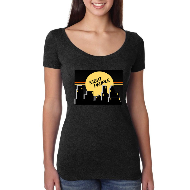 Night People Women's Triblend Scoop T-shirt by cm-arts | Artistshot