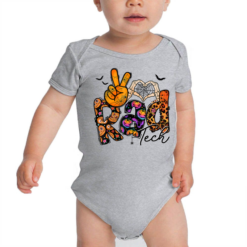 Peace Love Radiologic Technologist Halloween Radiology X Ray T Shirt Baby Bodysuit by cm-arts | Artistshot