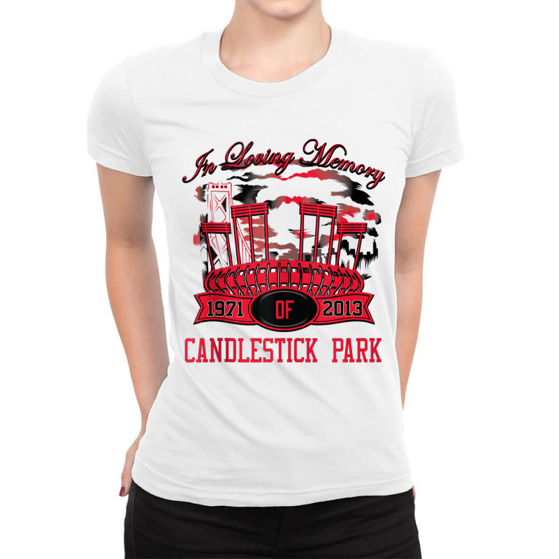 In Loving Memory Of Candlestick Park San Francisco Tank Top Ladies Fitted T-Shirt by cm-arts | Artistshot