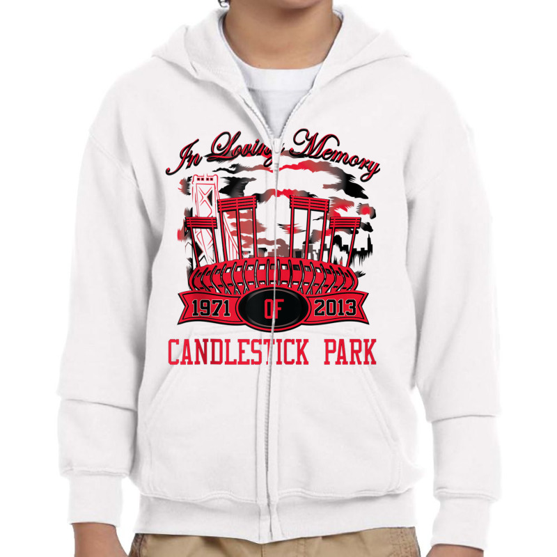 In Loving Memory Of Candlestick Park San Francisco Tank Top Youth Zipper Hoodie by cm-arts | Artistshot