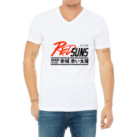 Initial D - Redsuns Tee (black) V-neck Tee | Artistshot