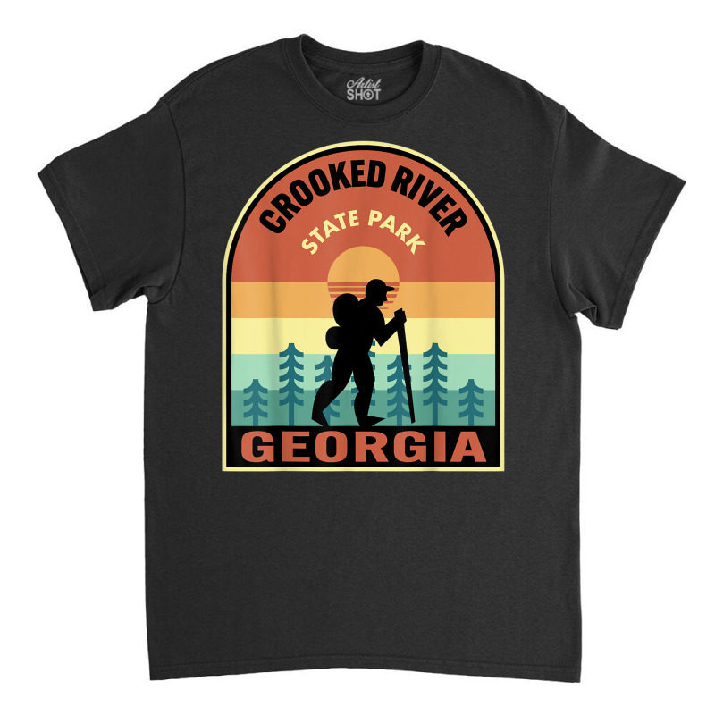 Crooked River State Park Georgia Retro Hiking Classic T-shirt by Clinical | Artistshot