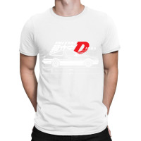 Initial D (side View) Black T-shirt | Artistshot