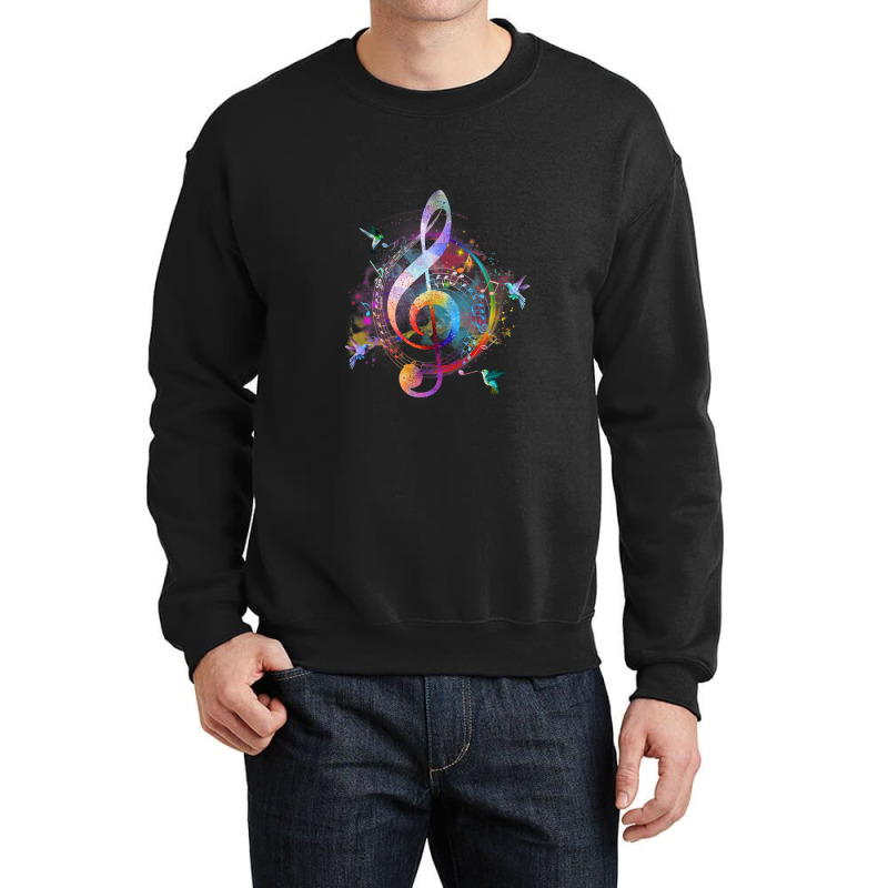 Music Musical Instrument Birds Treble Crewneck Sweatshirt by JAMESDSHARP | Artistshot