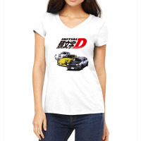 Initial D Ae86 _ Rx7 Sketch Women's V-neck T-shirt | Artistshot