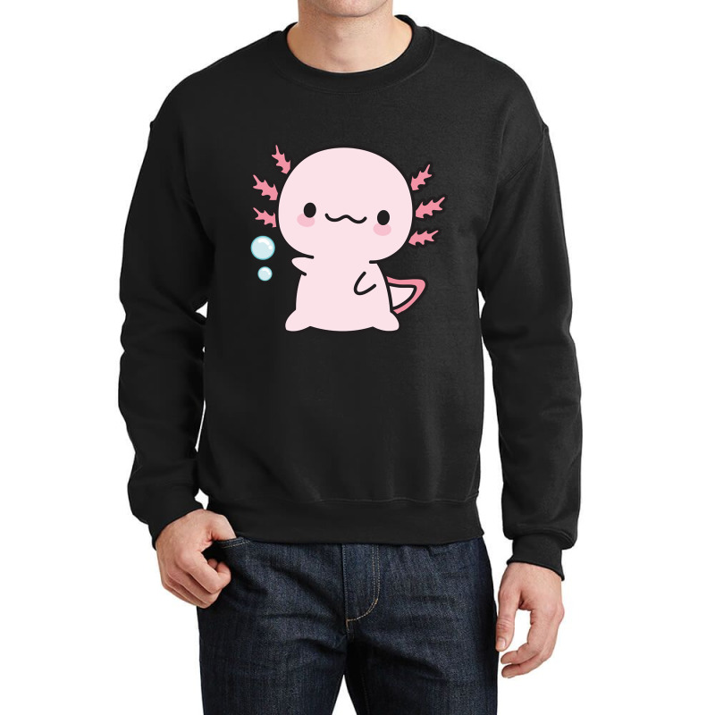 Cute Axolotl Salute Crewneck Sweatshirt by Min03 | Artistshot