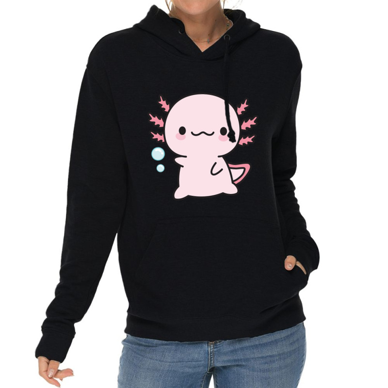 Cute Axolotl Salute Lightweight Hoodie by Min03 | Artistshot