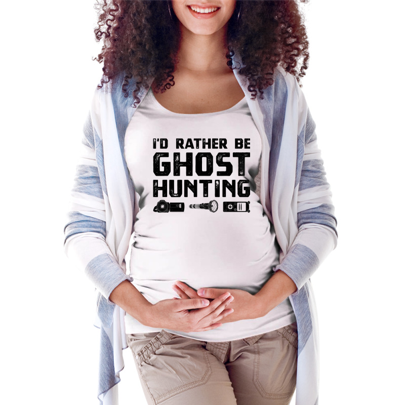 Funny Ghost Investigator  Paranormal Hunt Tee Apparel Maternity Scoop Neck T-shirt by Cardenas | Artistshot