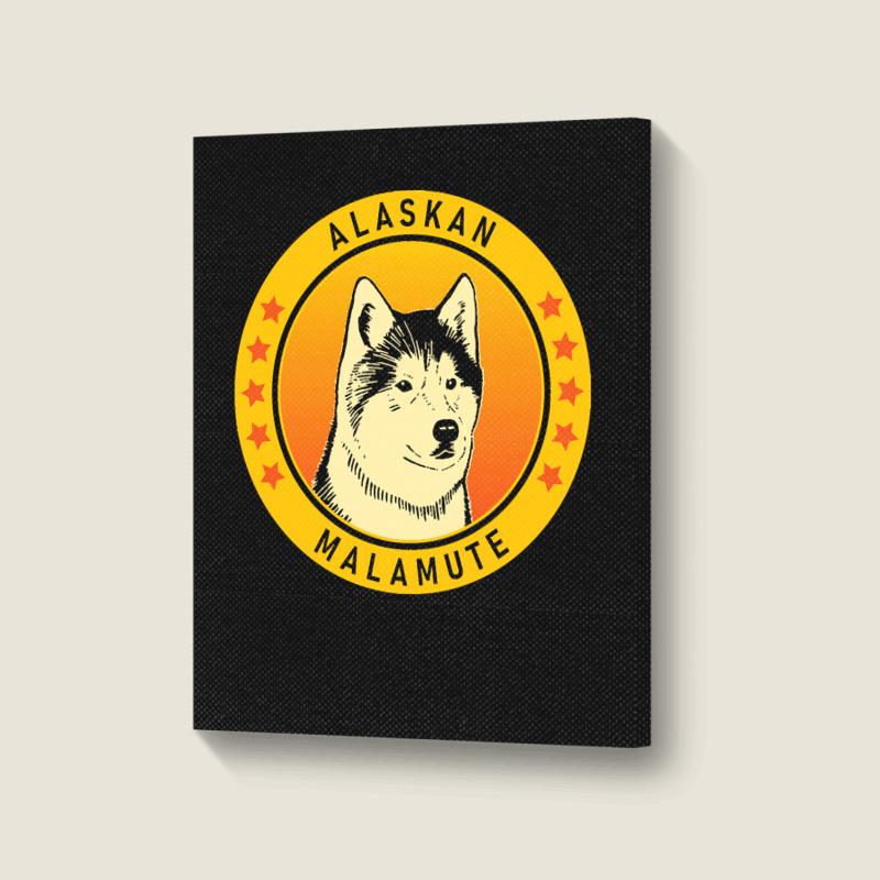 Alaskan Malamute Alaskan Malamute Dog Portrait Portrait Canvas Print | Artistshot