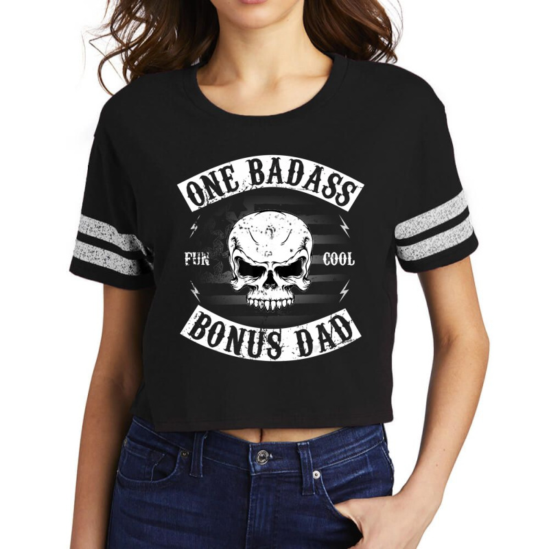 Mens One Badass Bonus Step Dad Birthday Stepdad Scorecard Crop Tee by cm-arts | Artistshot