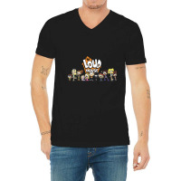 The Loud House Cast In A Row V-neck Tee | Artistshot