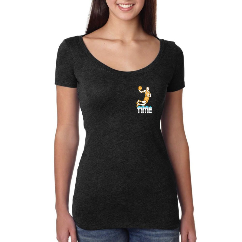 Basketball Time Women's Triblend Scoop T-shirt by cm-arts | Artistshot