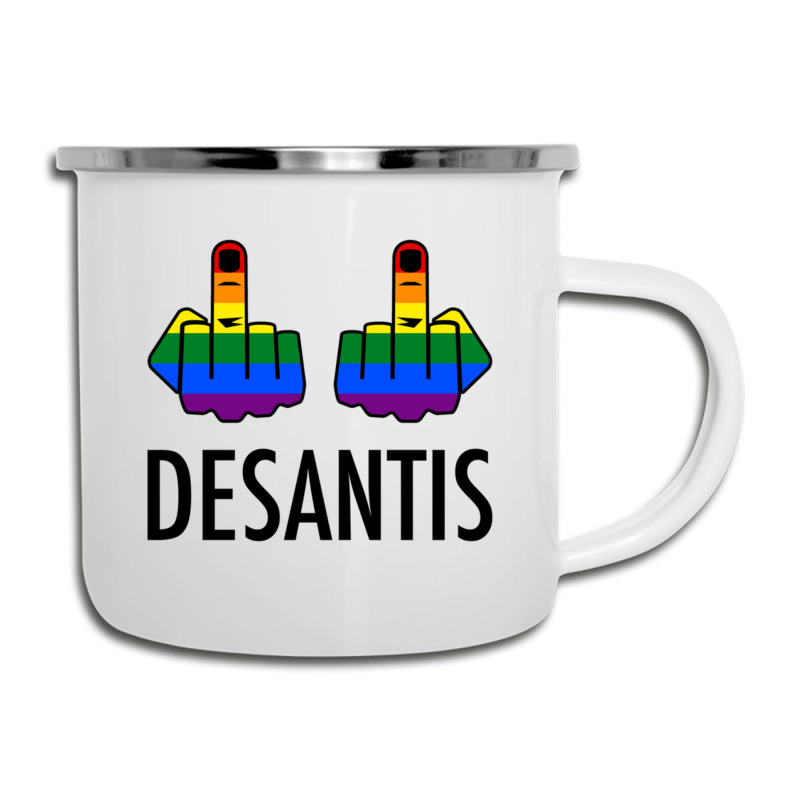 Fck Desantis X 2 - Censored With 2 Rainbow Middle Fingers Camper Cup | Artistshot