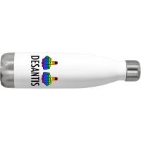 Fck Desantis X 2 - Censored With 2 Rainbow Middle Fingers Stainless Steel Water Bottle | Artistshot