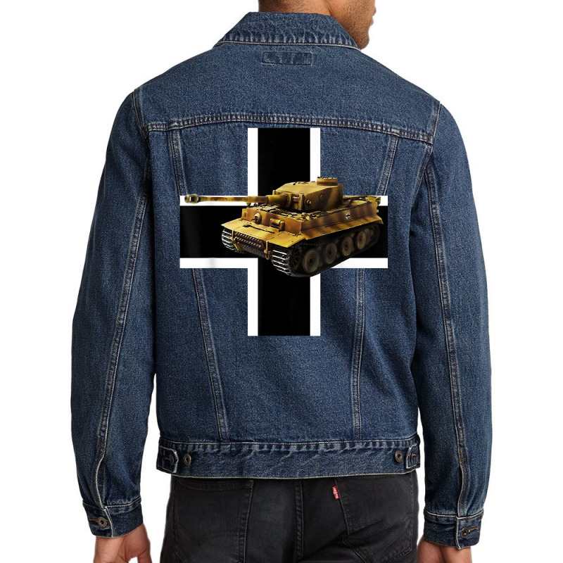 World War 2 German Tank Panzer Tiger I Wwii Historic Idea T Shirt Men Denim Jacket by cm-arts | Artistshot