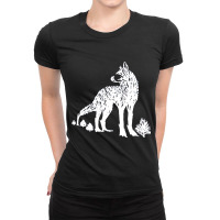 Floral Wolf Ladies Fitted T-shirt | Artistshot