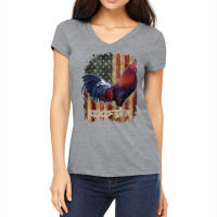 Rooster Shirt Cock Fight Us Flag T Shirt Women's V-neck T-shirt | Artistshot