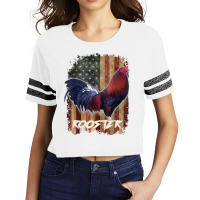 Rooster Shirt Cock Fight Us Flag T Shirt Scorecard Crop Tee | Artistshot