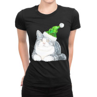 American Shorthair Christmas American Shorthair Cat With Love Ladies Fitted T-shirt | Artistshot