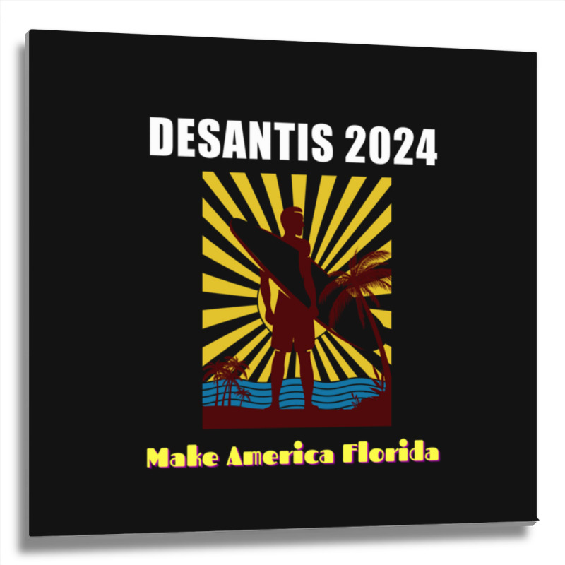 Ron Desantis For President 2024 Conservative Metal Print Square | Artistshot