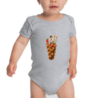 Bubble Waffle Ice Cream  Egg Bubble Waffle Vanilla Ice Cream 3 Baby Bodysuit | Artistshot