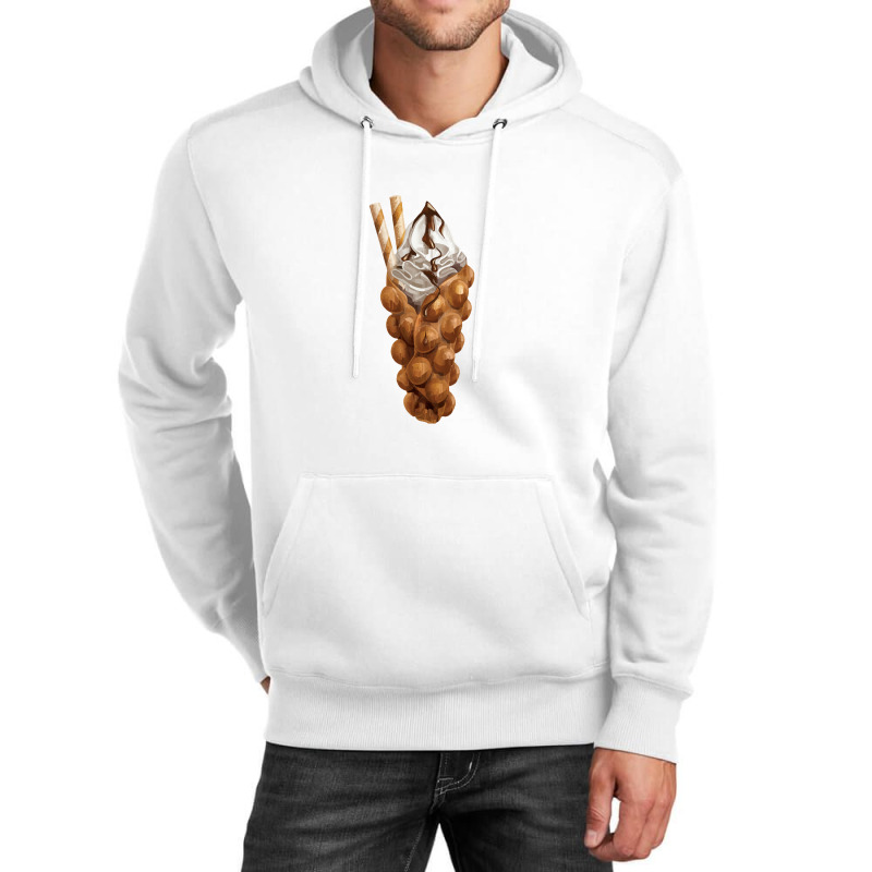 Bubble Waffle Ice Cream  Egg Bubble Waffle Vanilla Ice Cream 6 Unisex Hoodie by cemarrarubi | Artistshot