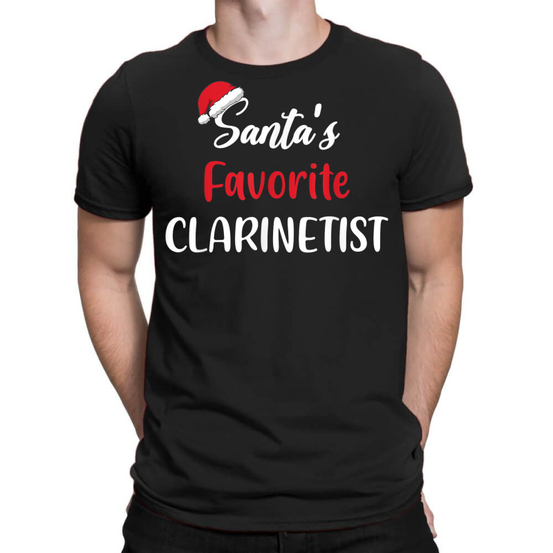 Santas Favorite Clarinetist Gift Christmas Clarinet Funny T-shirt | Artistshot