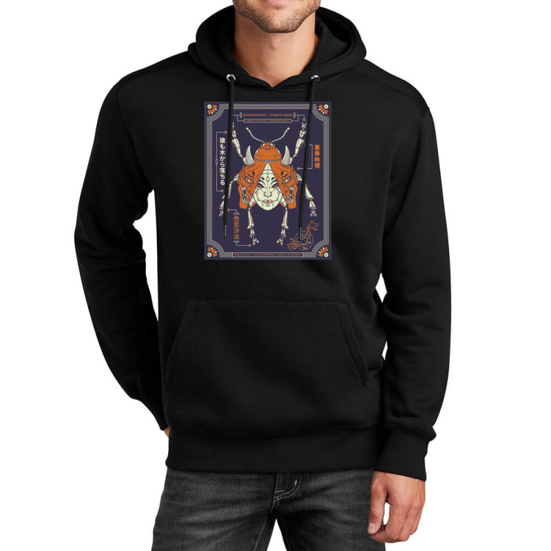 Hannya Mask Mechanical Beetle And Futuristic Face Unisex Hoodie by AlexisRuiz | Artistshot