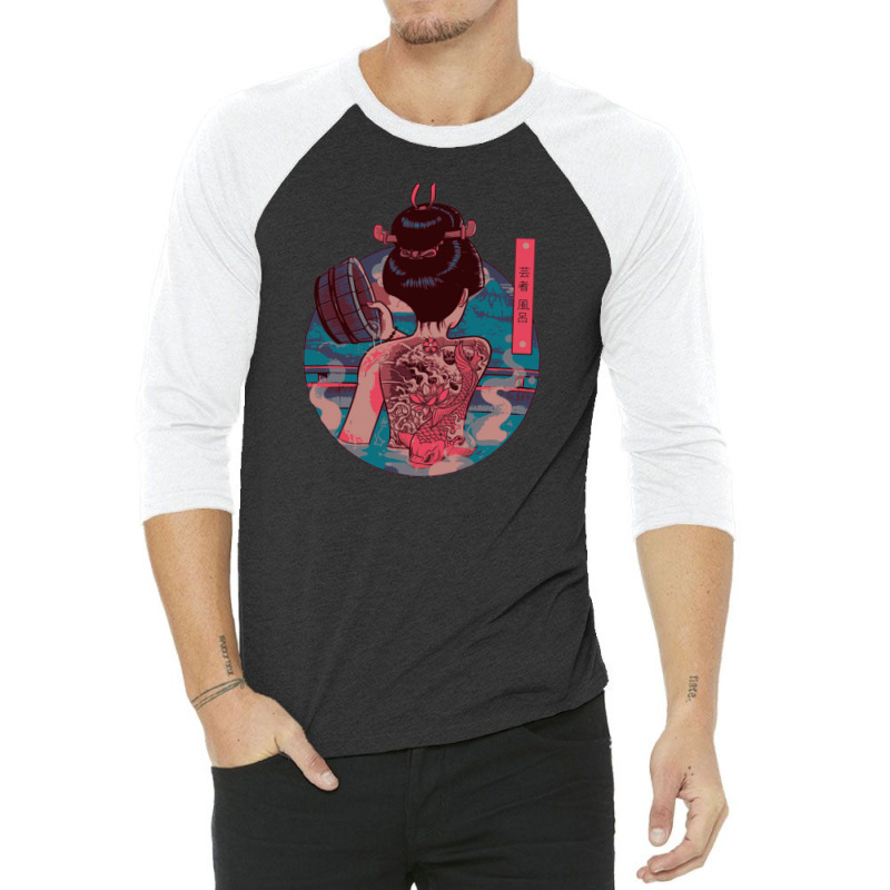 Geisha Bath 3/4 Sleeve Shirt | Artistshot