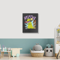 Rugrats Reptar Kanji Fire Sketch Portrait Canvas Print | Artistshot