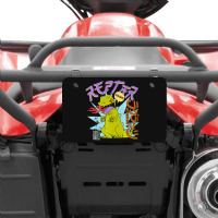 Rugrats Reptar Kanji Fire Sketch Atv License Plate | Artistshot