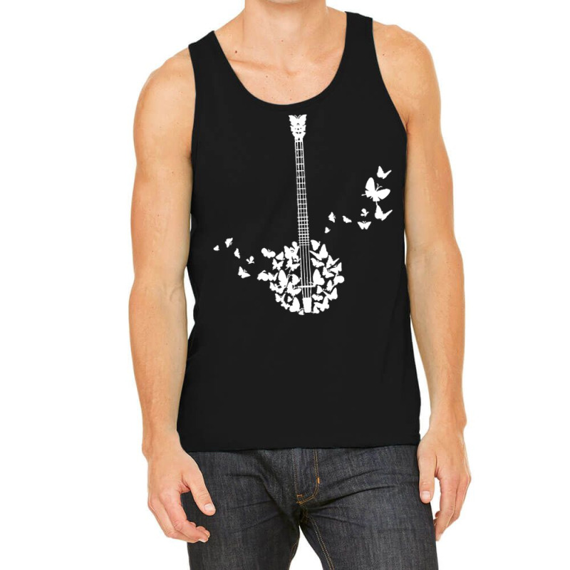 Banjo Instrument T  Shirt A Banjo Instrument With Beautiful Butterflie Tank Top by pfahey | Artistshot