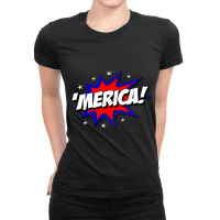 Merica America Ladies Fitted T-shirt | Artistshot