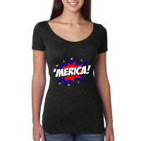 Merica America Women's Triblend Scoop T-shirt | Artistshot