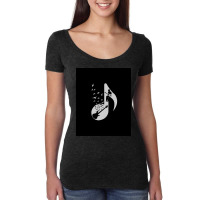 Musical Note   Bass Guitar Women's Triblend Scoop T-shirt | Artistshot