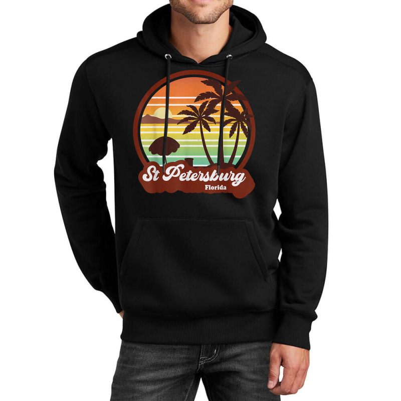 Saint Petersburg Florida Souvenirs Retro 80s St Petes Beach T Shirt Unisex Hoodie by cm-arts | Artistshot