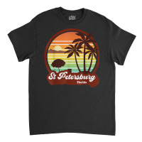 Saint Petersburg Florida Souvenirs Retro 80s St Petes Beach T Shirt Classic T-shirt | Artistshot