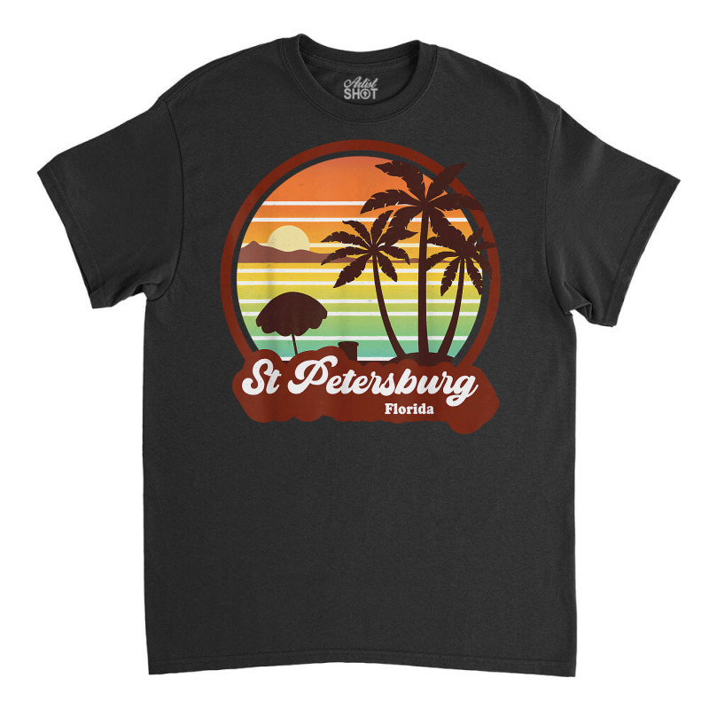 Saint Petersburg Florida Souvenirs Retro 80s St Petes Beach T Shirt Classic T-shirt by cm-arts | Artistshot