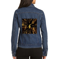 Musical Notes Ladies Denim Jacket | Artistshot