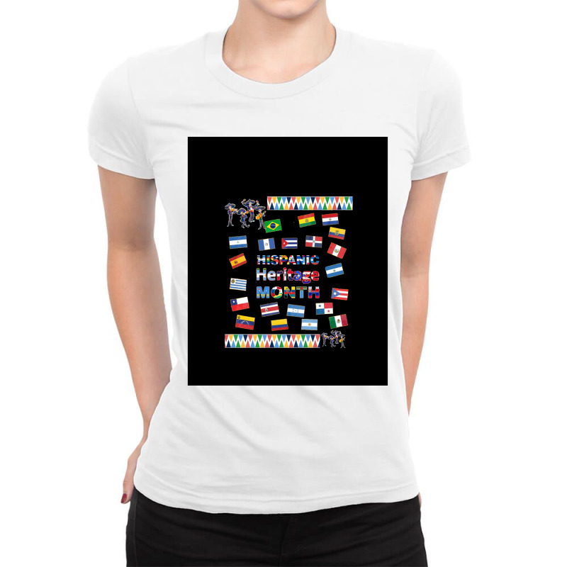 Hispanic Heritage Monthfunny National Hispanic Heritage Month Gift For Ladies Fitted T-Shirt by JENNYKISS | Artistshot