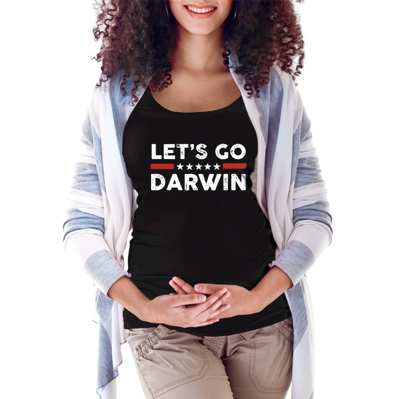 Lets Go Darwin Us Flag Vintage Maternity Scoop Neck T-shirt by hani shop | Artistshot