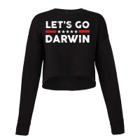 Lets Go Darwin Us Flag Vintage Cropped Sweater | Artistshot