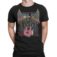 Rock & Roll Free Spirit World Tour Guitar Fire Wings Thunder T-shirt | Artistshot