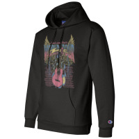 Rock & Roll Free Spirit World Tour Guitar Fire Wings Thunder Champion Hoodie | Artistshot