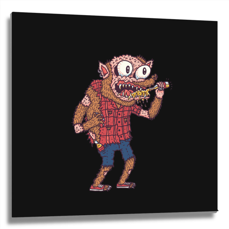 Werewolf Gift Metal Print Square | Artistshot