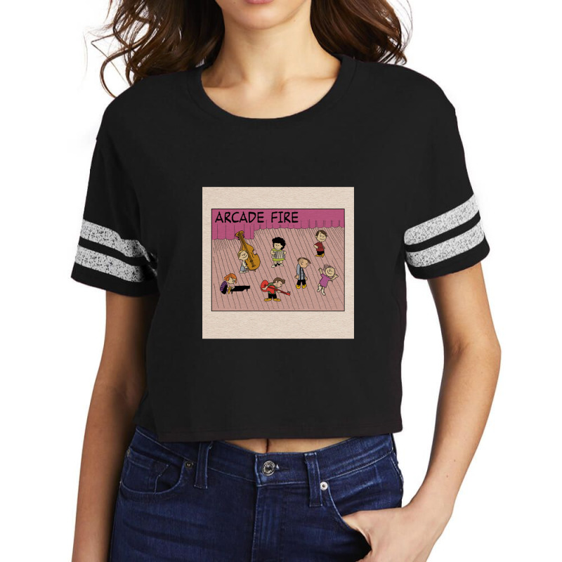 Arcade Fire Cartoon Scorecard Crop Tee by LarryCory | Artistshot